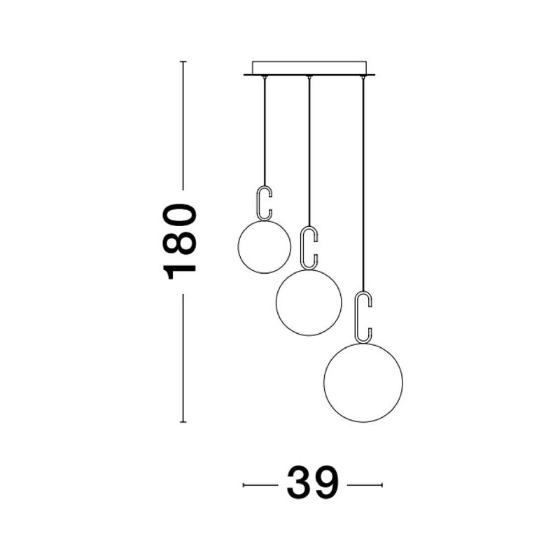 Pakabinamas šviestuvas HOOK 9695223